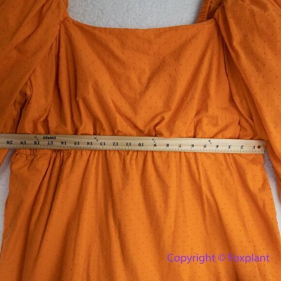 Eloquii swiss dots 100% cotton bubble sleeve dress, plus size 20 - Picture 7 of 16